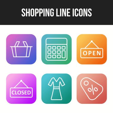 Alışveriş çizgisi simgelerinin eşsiz simgesi