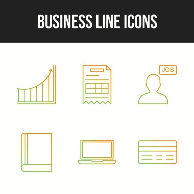 Güzel 6 iş vektör simgesi paketi