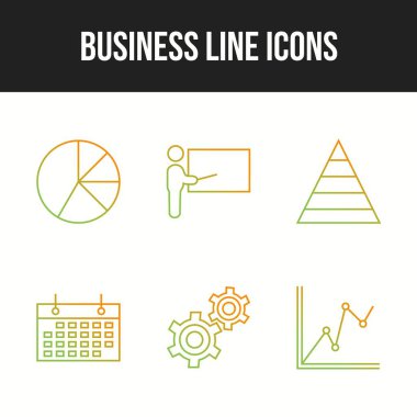 6 Satır Eşsiz İş vektör simgesi belirlendi