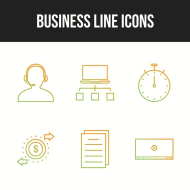 6 Güzel İş Satırı vektör simgesi