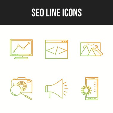 Kişisel ve ticari kullanım için Seo satırı vektör simgesi