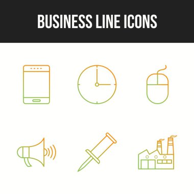 Oe kümesinde 6 Eşsiz vektör simgesi