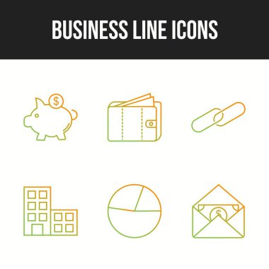 Ticari kullanım için Eşsiz İş vektör simgesi ayarlandı