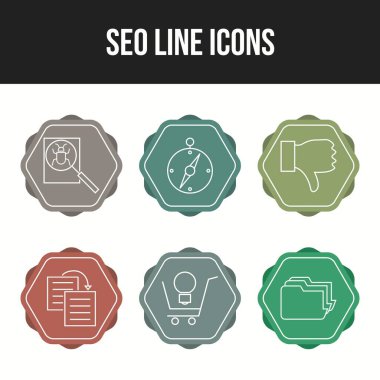 Ticari kullanım için Seo ve İş simgeleri