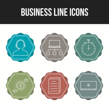 6 Güzel İş Satırı vektör simgesi