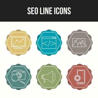 Kişisel ve ticari kullanım için Seo satırı vektör simgesi