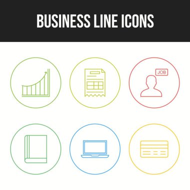 Güzel 6 iş vektör simgesi paketi