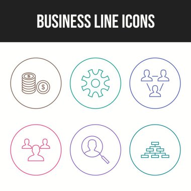 Güzel 6 iş vektör simgesi paketi