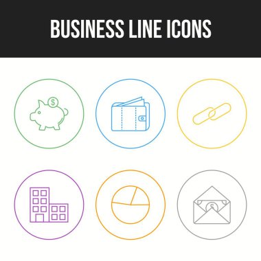 Ticari kullanım için Eşsiz İş vektör simgesi ayarlandı