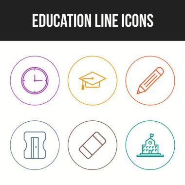 Eğitim çizgisi simgelerinin eşsiz simgesi