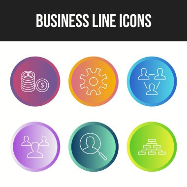 Güzel 6 iş vektör simgesi paketi