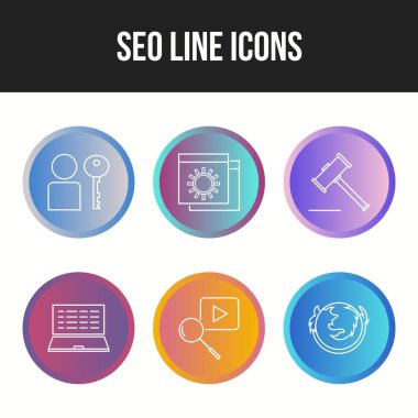 Ticari ve kişisel kullanım için 6 Satır Seo simgesi