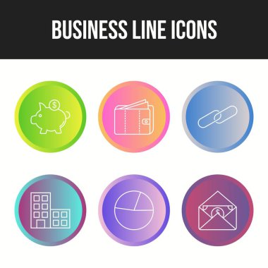 Ticari kullanım için Eşsiz İş vektör simgesi ayarlandı