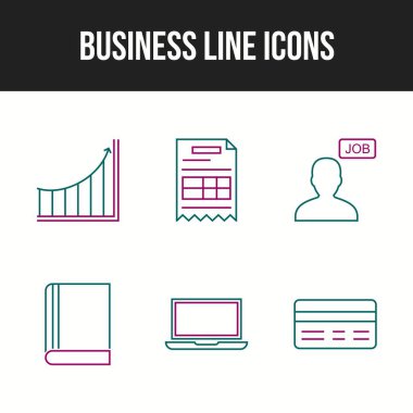 Güzel 6 iş vektör simgesi paketi