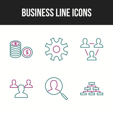 Güzel 6 iş vektör simgesi paketi