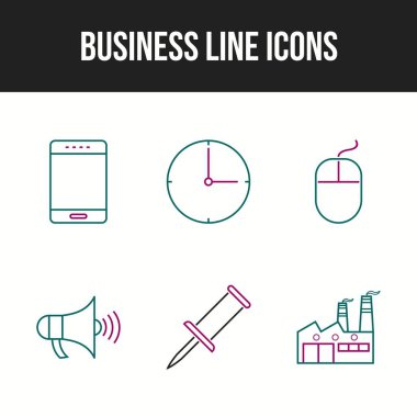 Oe kümesinde 6 Eşsiz vektör simgesi