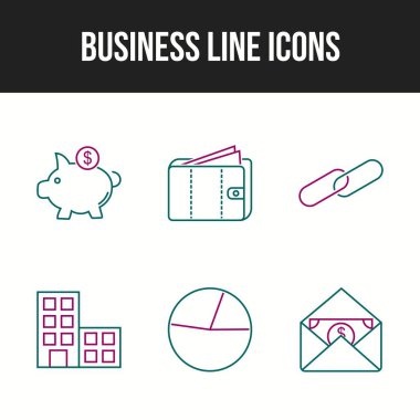 Ticari kullanım için Eşsiz İş vektör simgesi ayarlandı