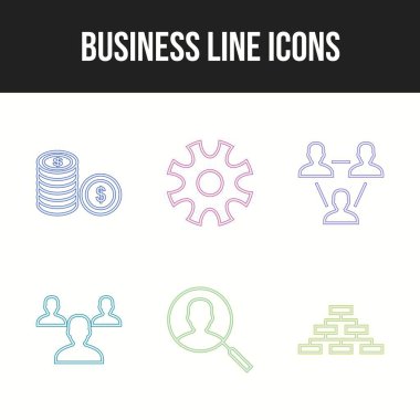 Güzel 6 iş vektör simgesi paketi