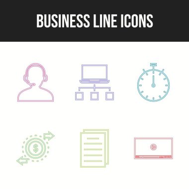 6 Güzel İş Satırı vektör simgesi