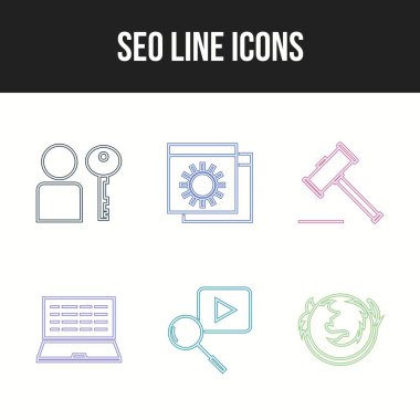 Ticari ve kişisel kullanım için 6 Satır Seo simgesi