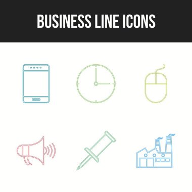 Oe kümesinde 6 Eşsiz vektör simgesi