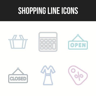 Alışveriş çizgisi simgelerinin eşsiz simgesi