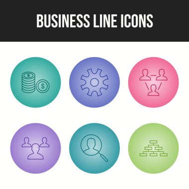 Güzel 6 iş vektör simgesi paketi