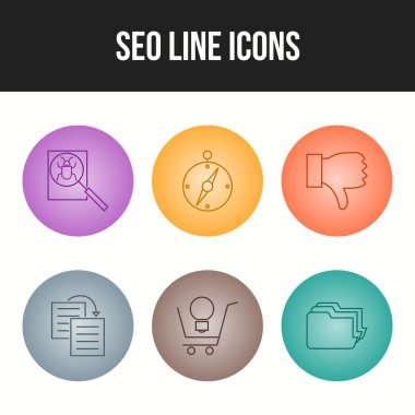 Ticari kullanım için Seo ve İş simgeleri