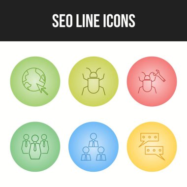 6 Güzel İş ve Seo simgesi seti