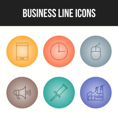 Oe kümesinde 6 Eşsiz vektör simgesi