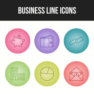 Ticari kullanım için Eşsiz İş vektör simgesi ayarlandı