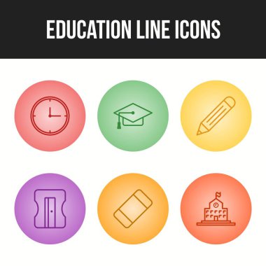 Eğitim çizgisi simgelerinin eşsiz simgesi