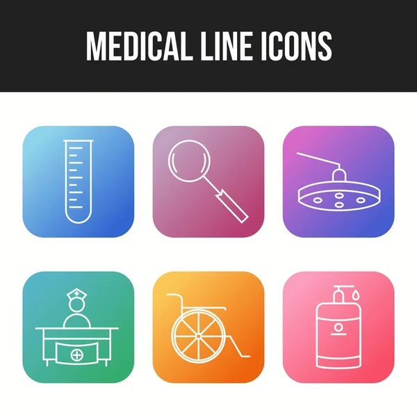Icon Set Medical Personal Commercial Use — стоковый вектор