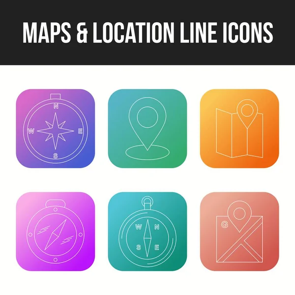 Güzellik Falı Haritaları & konum çizgisi simgesi seti