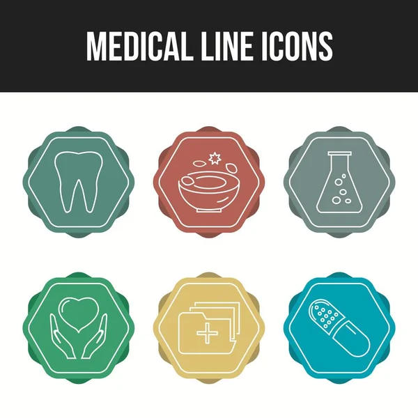 Güzel 6 tıbbi vektör simgesi paketi