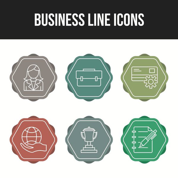 6 Icon Set Of Business For Personal And Commercial Use.