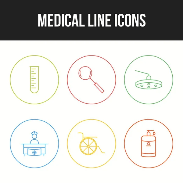 Icon Set Medical Personal Commercial Use — стоковый вектор