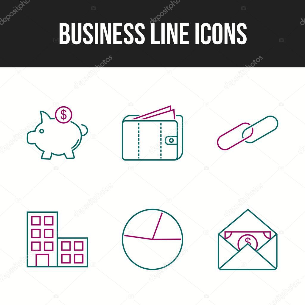 Unique Business vector icon set for commercial use