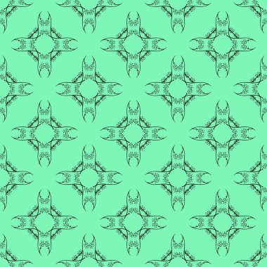 Benzersiz Renkli Süslü Desen