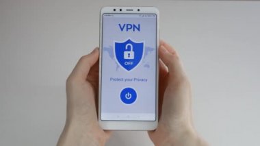 VPN. sanal özel ağ. Akıllı telefonda VPN 'i açma. Veri şifrelemesi. IP yerine. Siber güvenlik ve gizlilik. Kişisel veri koruması. Gizlilik Koruması.