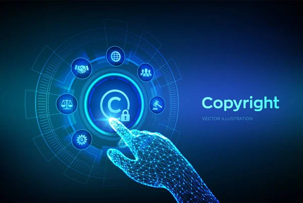 Copyright Patenty Právo Práva Ochranu Duševního Vlastnictví Chraňte Obchodní Nápady — Stockový vektor