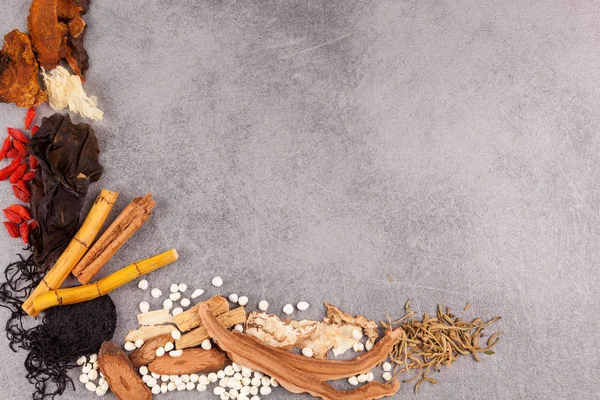 Çin şifalı otlar arka plan kopya alanı ile.