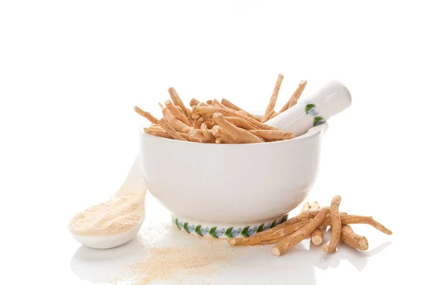 Integratore Alimentare Ashwagandha Radice Polvere — Foto Stock