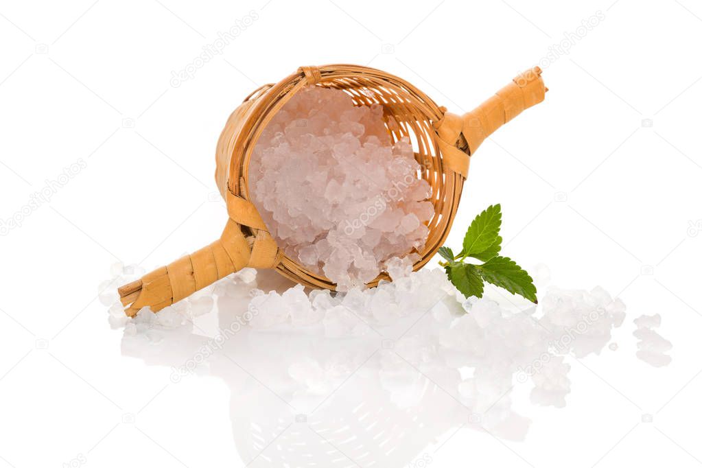Tibi crystal, tibicos, sugar kefir grains isolated on white background.