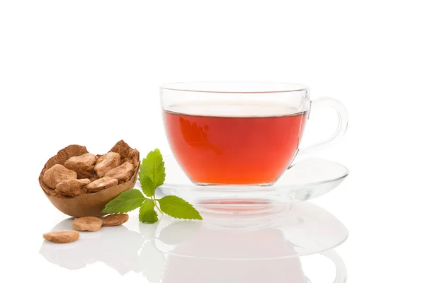Szerzetes gyümölcs és azték édes gyógynövény tea. — Stock Fotó