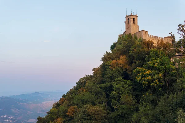 San Marino Kastélya Dombon San Marino Köztársaság Egy Olaszország Által — Stock Fotó