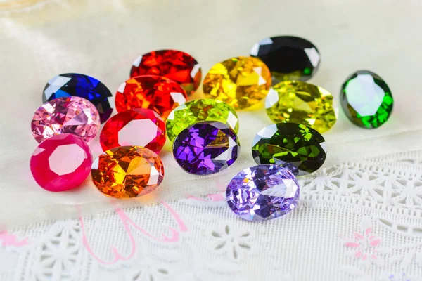 Cubic zirconia gemstones — Stock Photo, Image