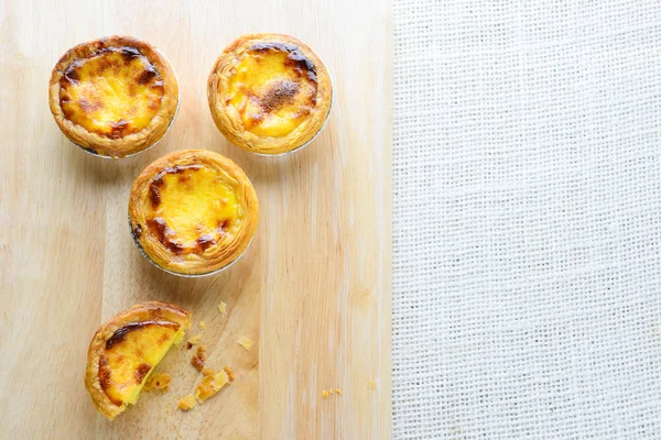 Portuguese Egg Tarts, is a kind of custard tart found in various