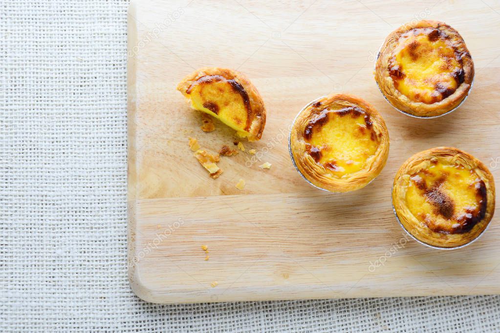 Portuguese Egg Tarts, is a kind of custard tart found in various