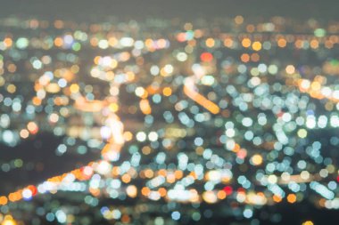 Soyut, Gece şehir Güzel Bokeh manzara, Bokeh ligh